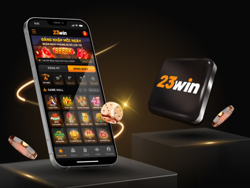 Hình ảnh ứng dụng di động Win23 và mã QR